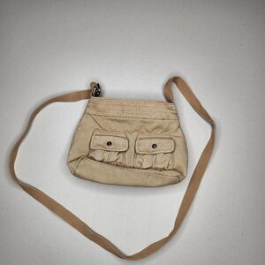Fossil beige crossbody purse